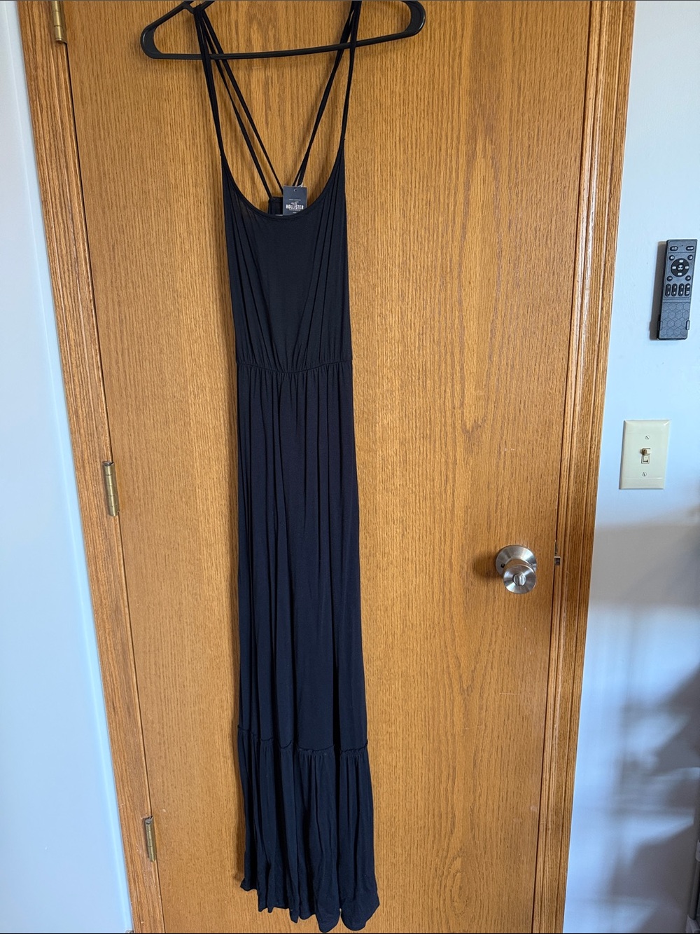 Hollister Black Strappy Maxi Dress